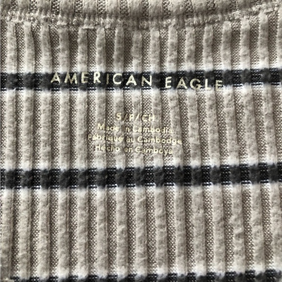 American Eagle Outfitters V Neck Cropped Tank Top in Grey Size S - Picture 5 of 8